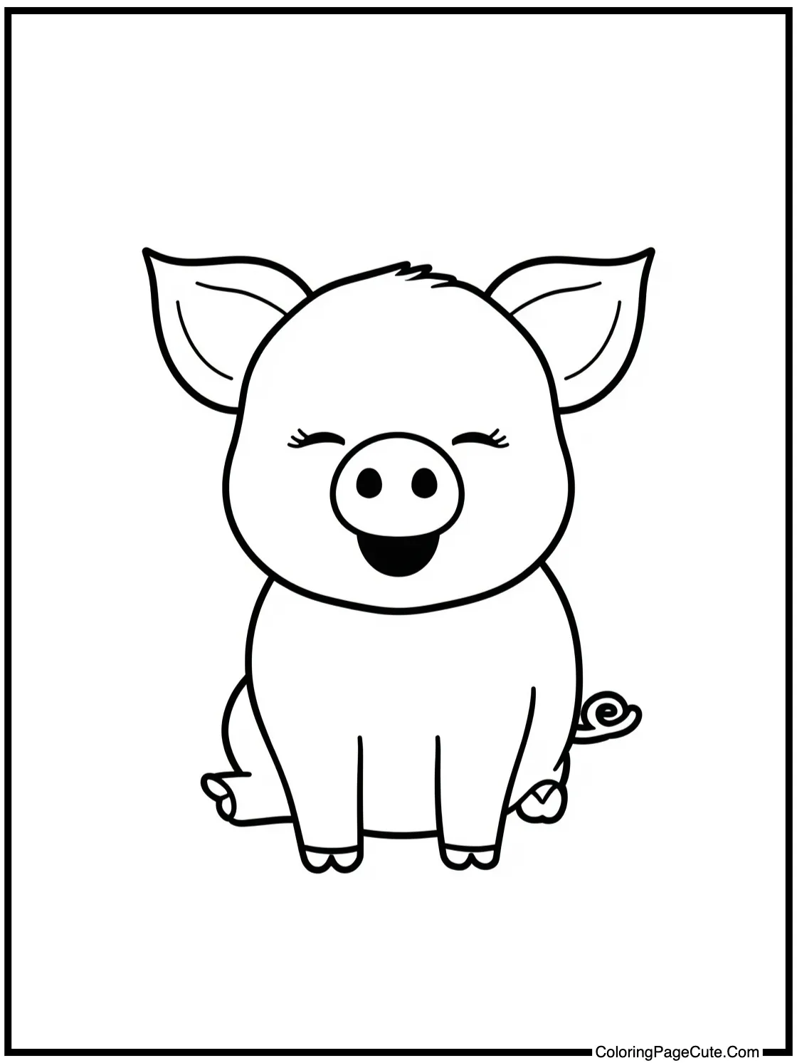 a happy pig