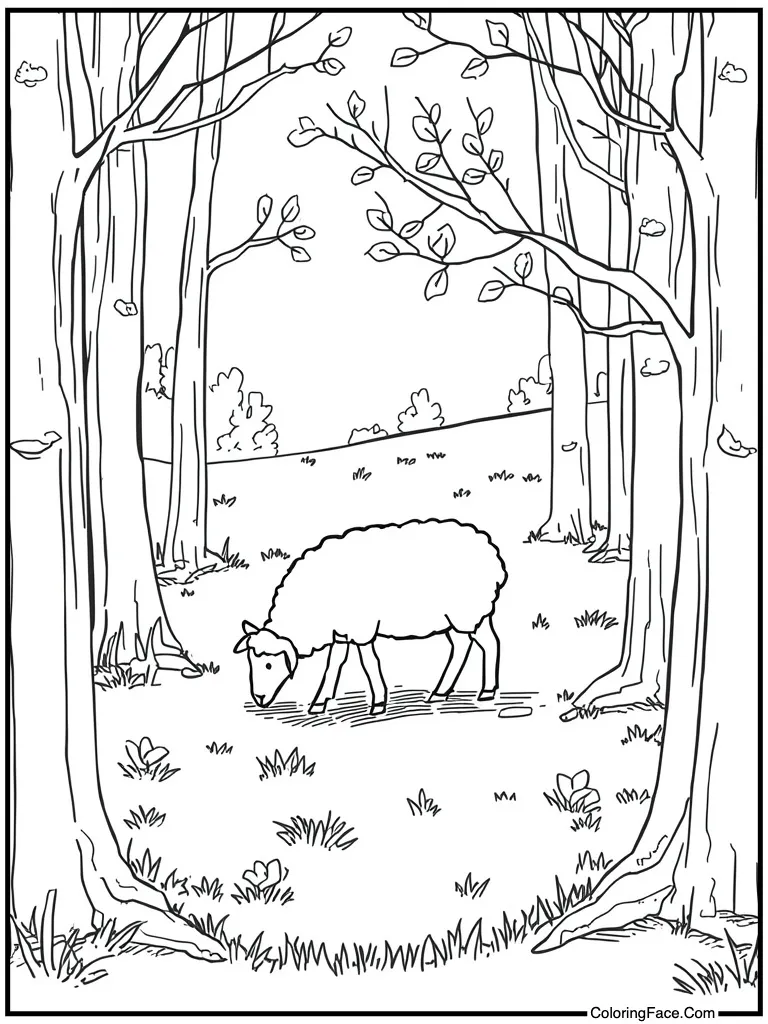 Sheep grazing green field