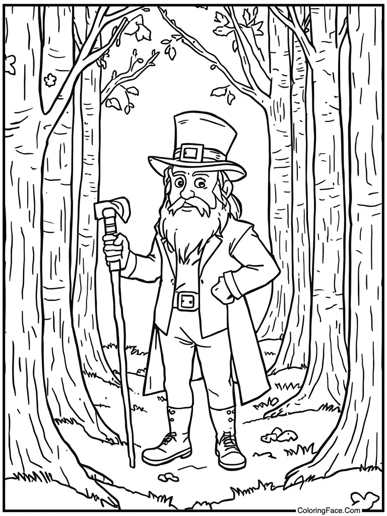 Wooden pipe walking stick