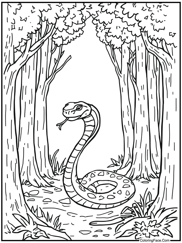 Snake leaving the island