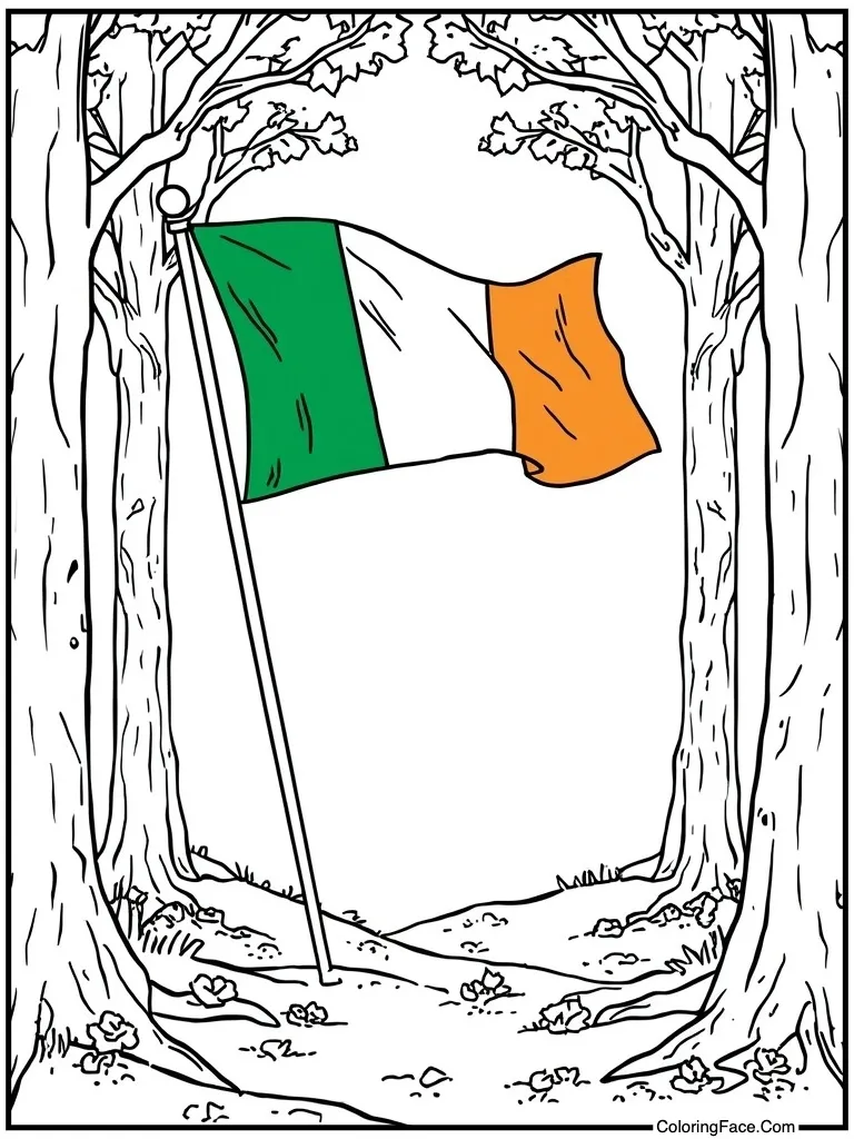 Irish flag waving high