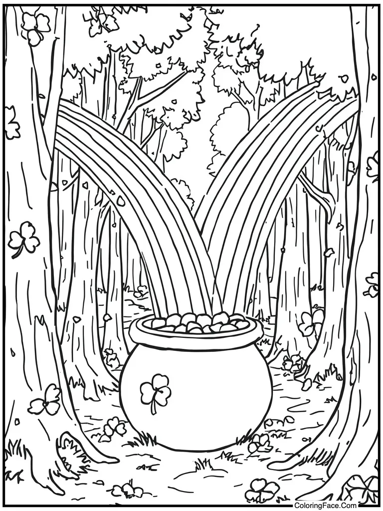 Rainbow ending in pot