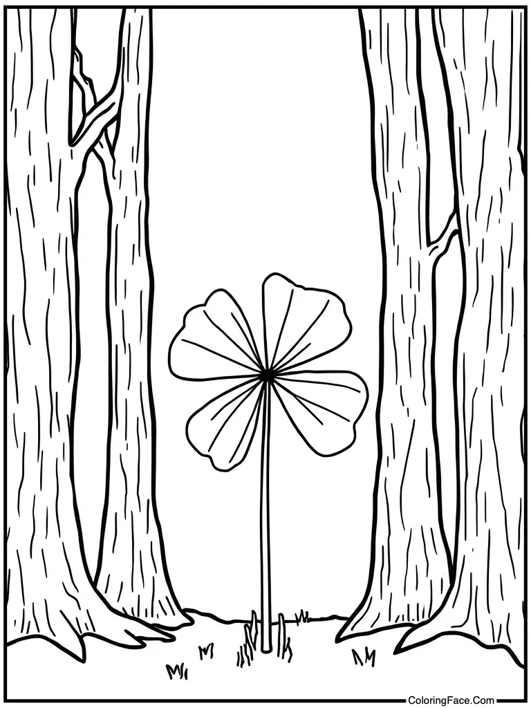 Three leaf clover plant