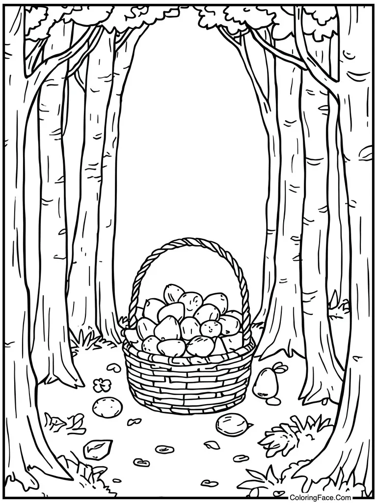 Basket of potatoes food