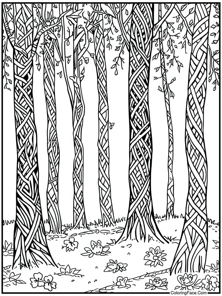 Zentangle knot pattern design