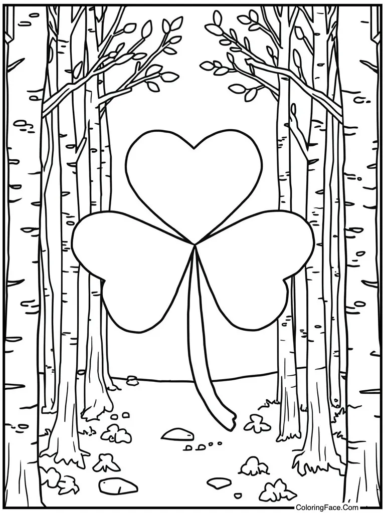 Geometric shape clover art