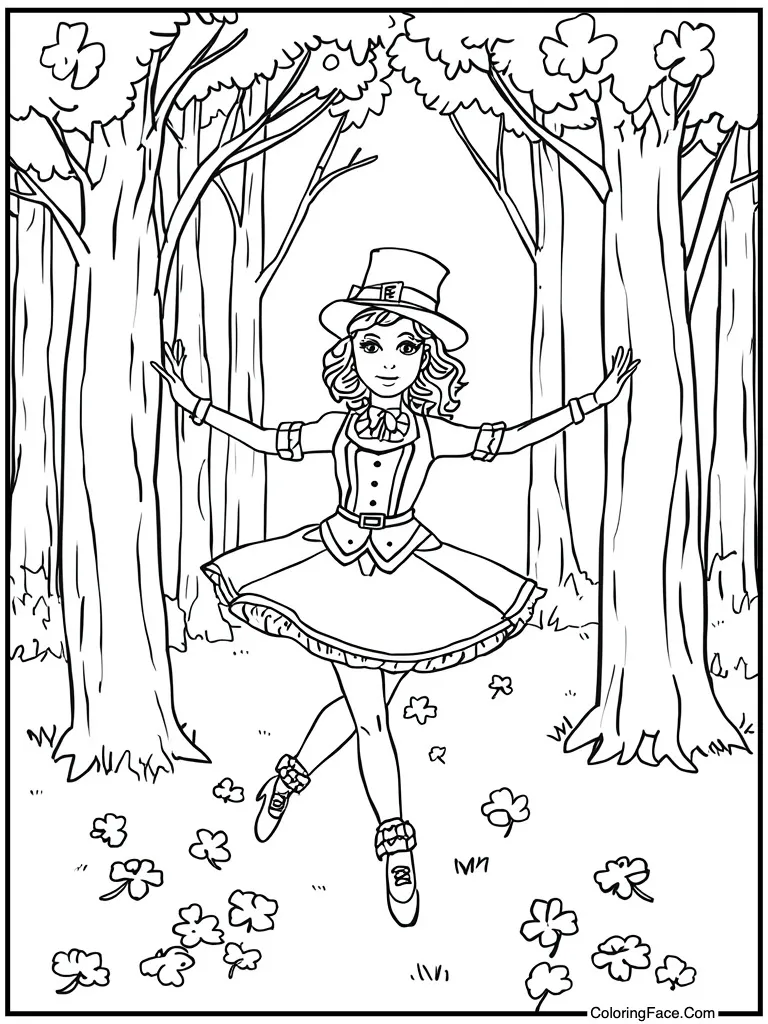 Irish dancer doing jig