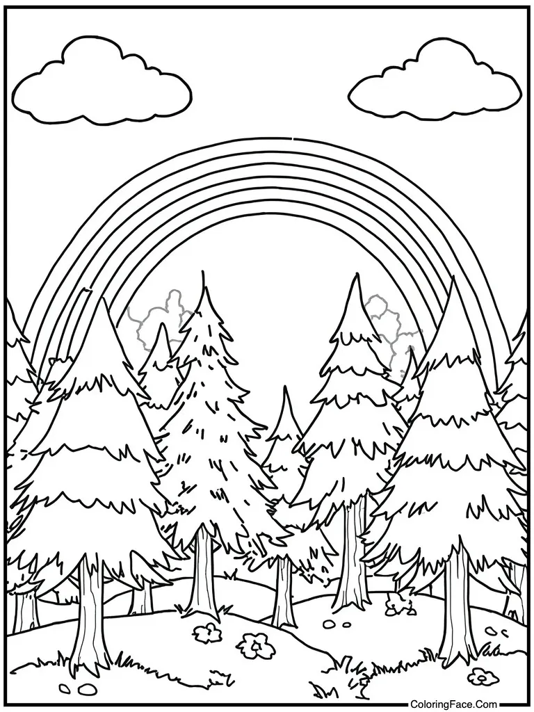 Rainbow in the clouds