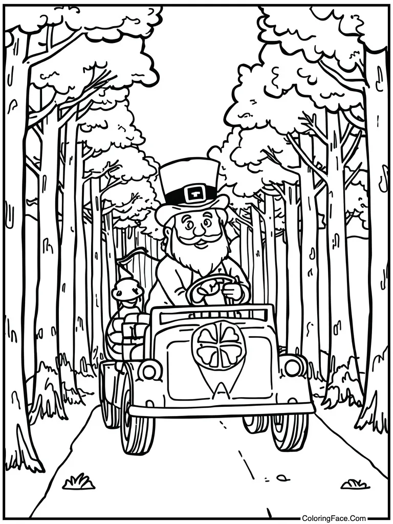 Parade float driving by