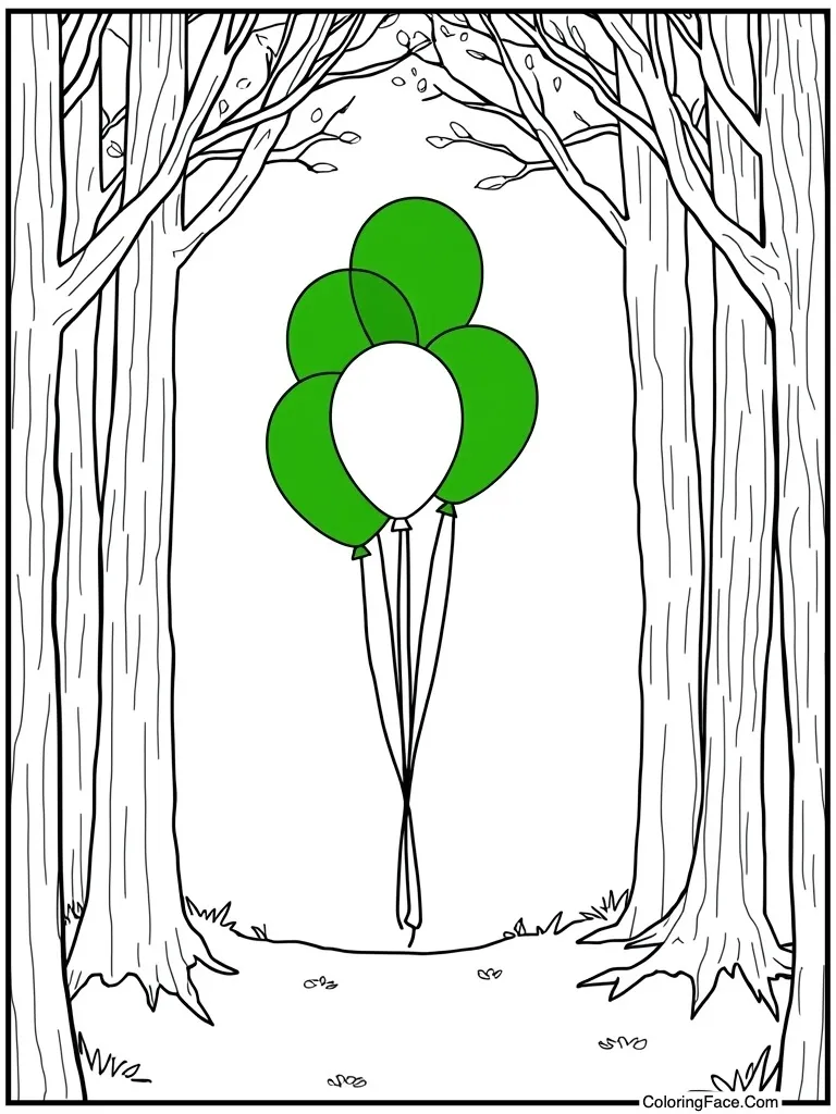 Balloons green and white