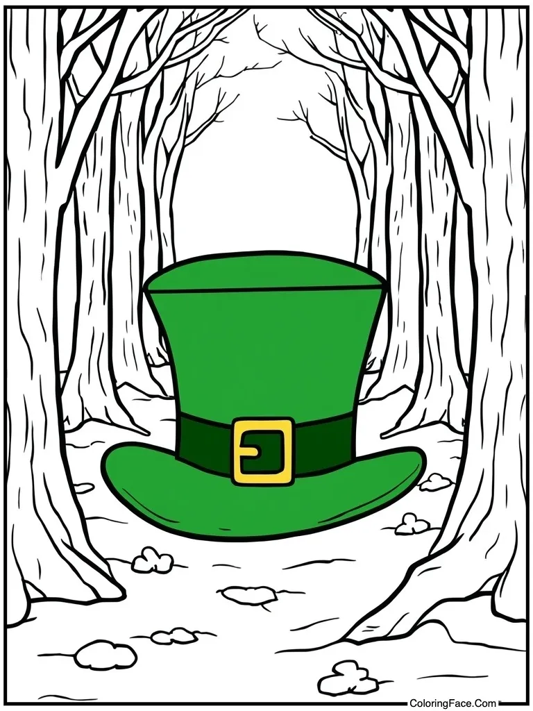 Green hat with buckle