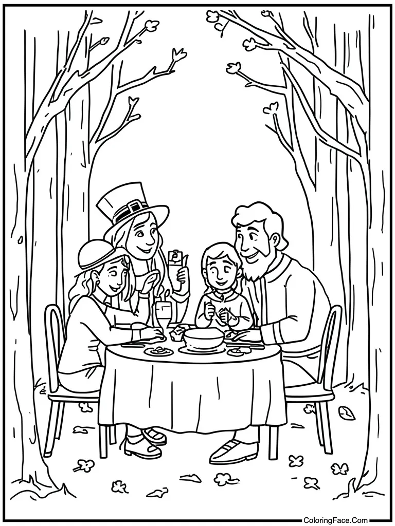 Family eating dinner together