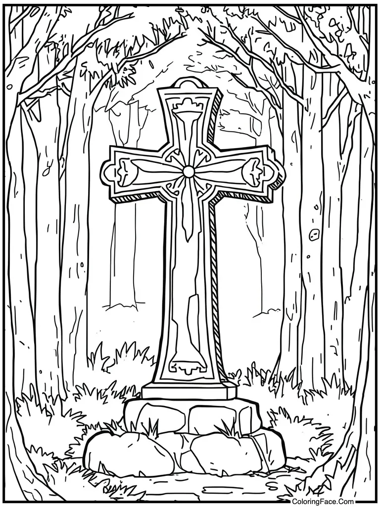 High cross stone monument