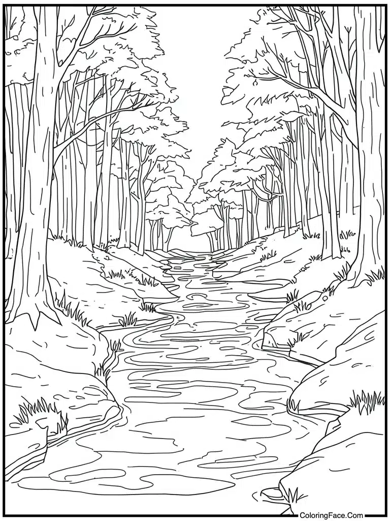 River flowing clear water