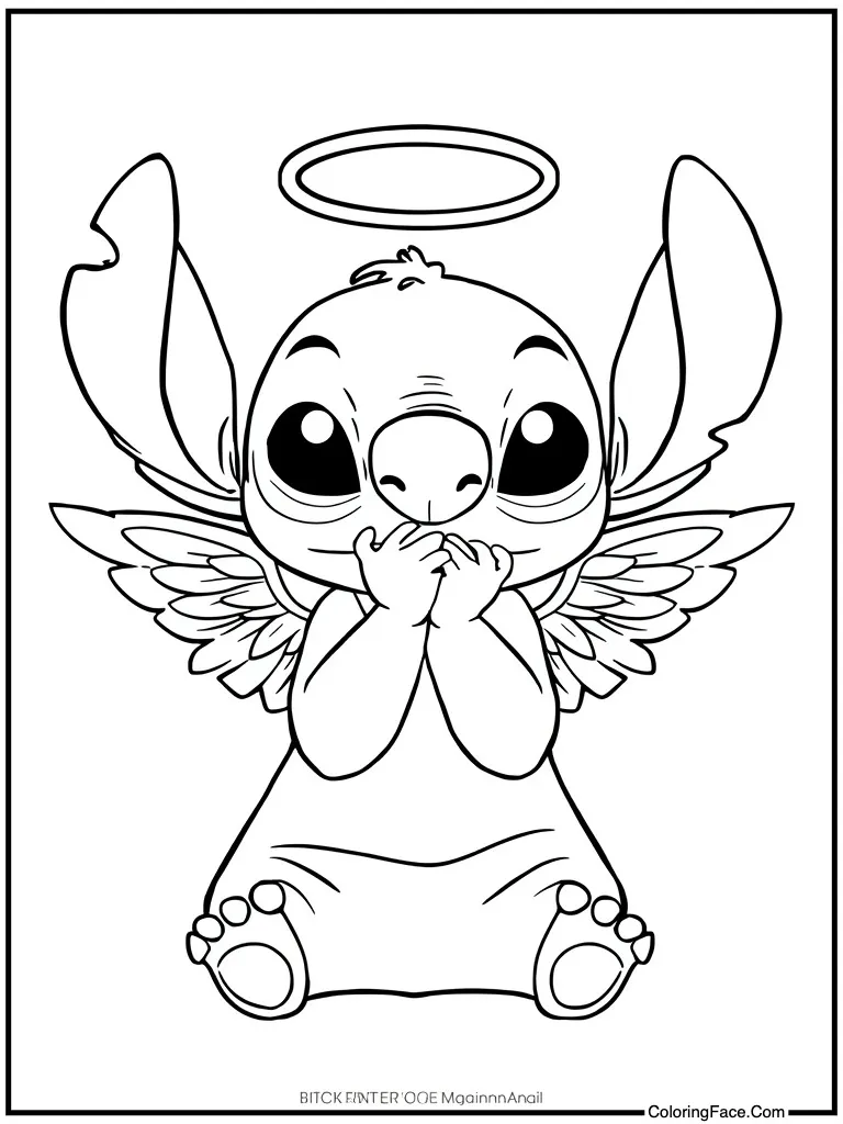 Kissing Angel on cheek