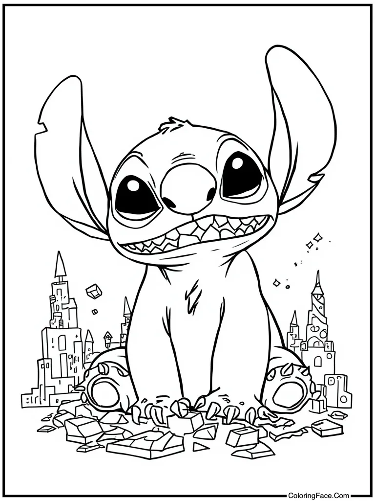 Destroying a block city