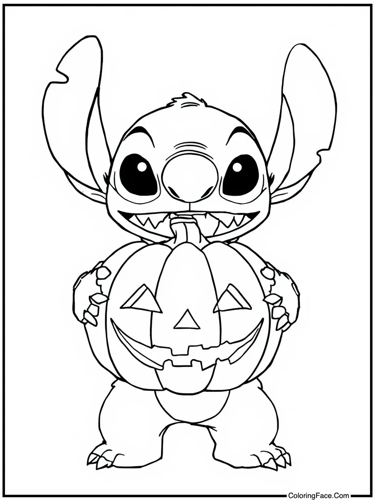 Holding a Halloween pumpkin