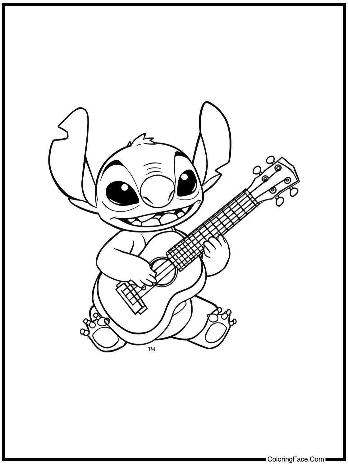 playing ukulele