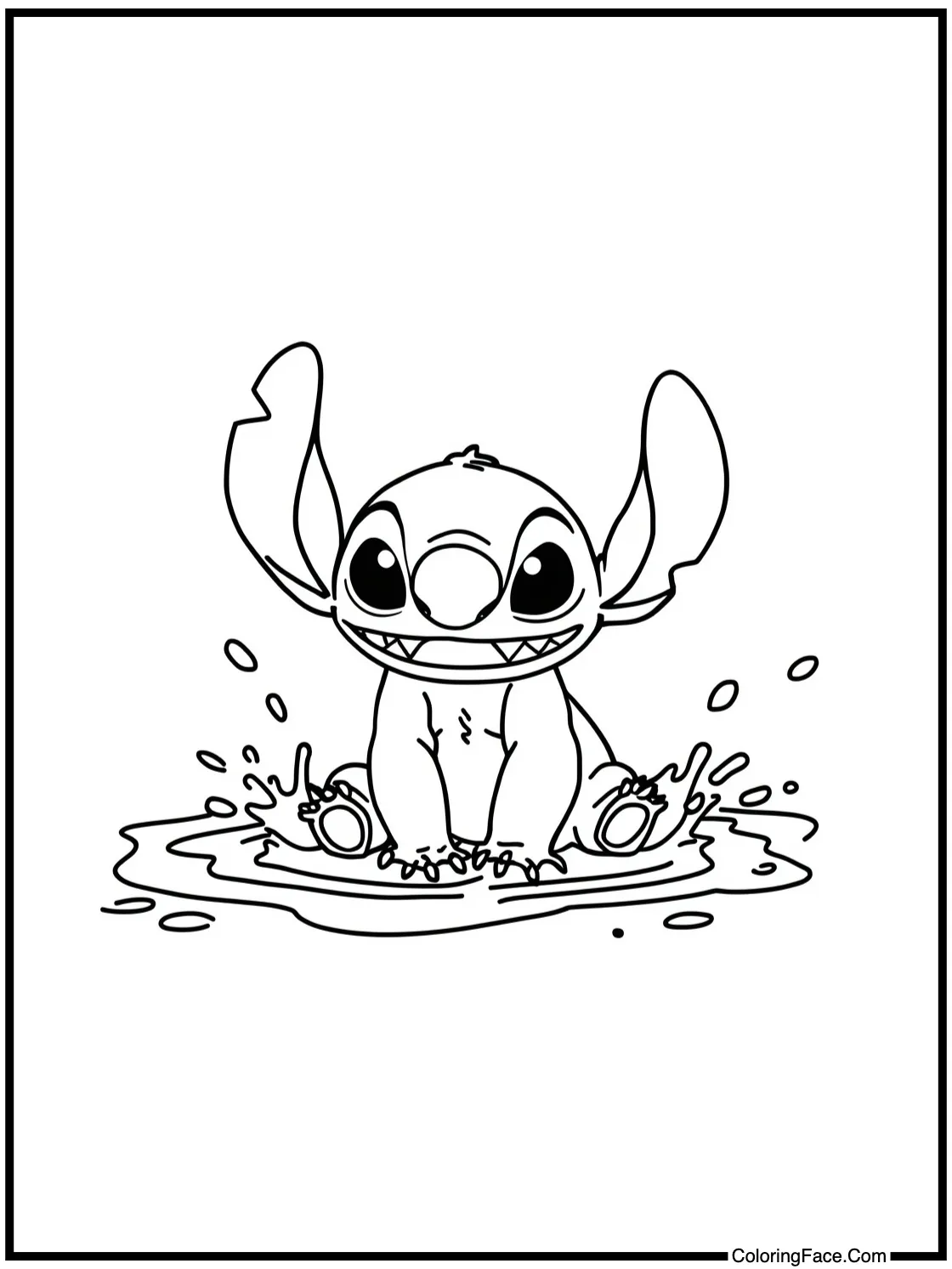 splashing in puddles