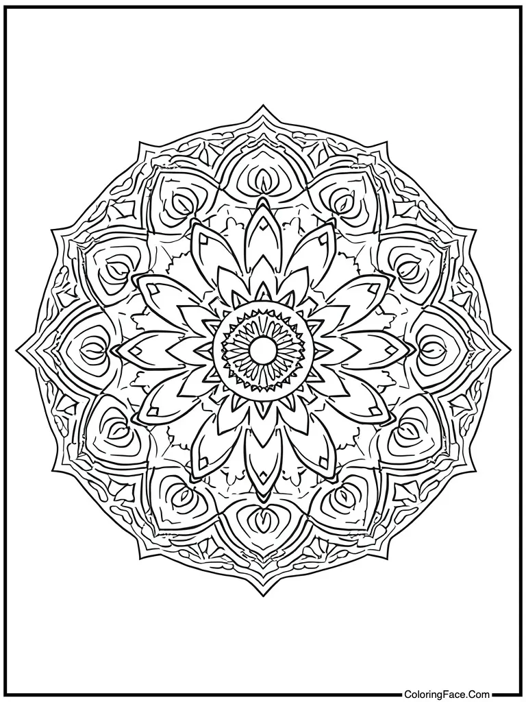 Mandala style circle art