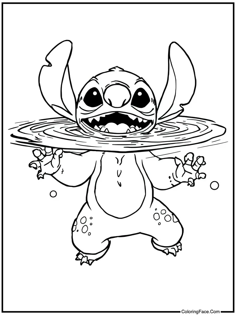 Floating in the water