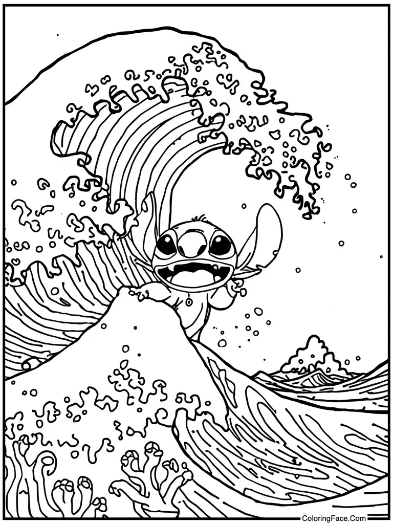 Catching a ocean wave