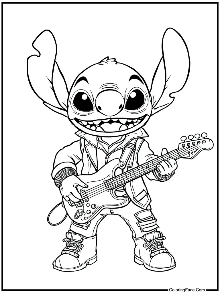 Dressed as rock star