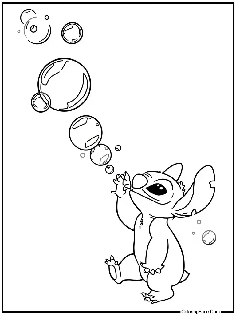 Blowing bubbles in air