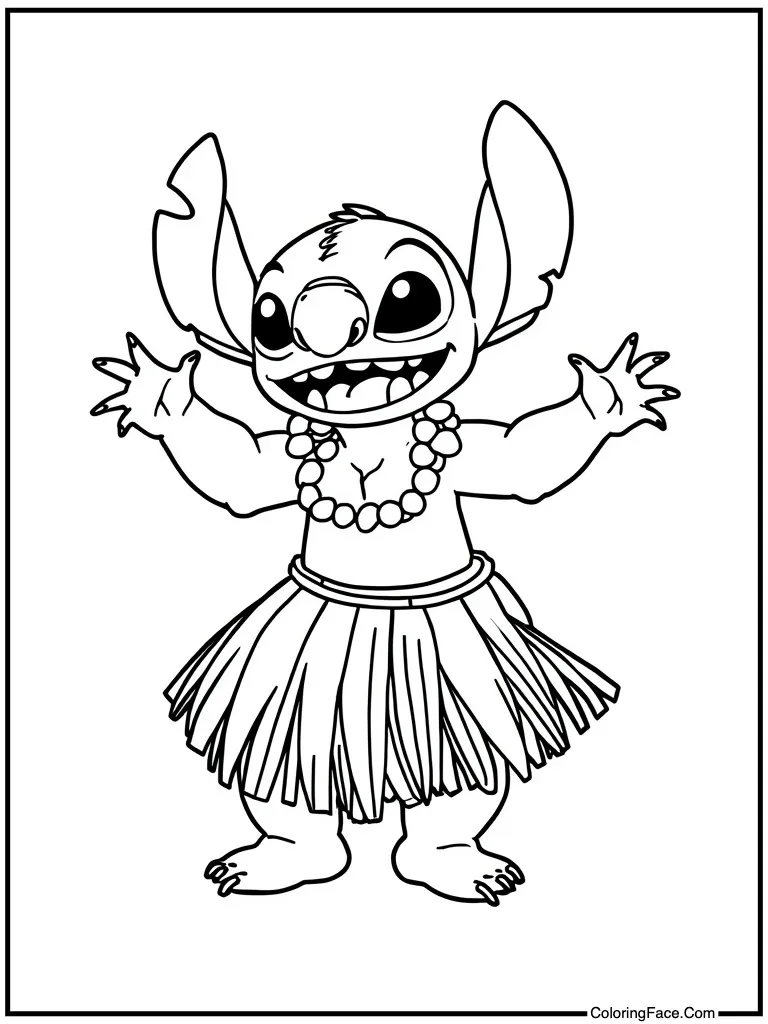 Dancing hula grass skirt