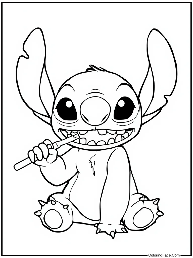 Brushing sharp teeth clean