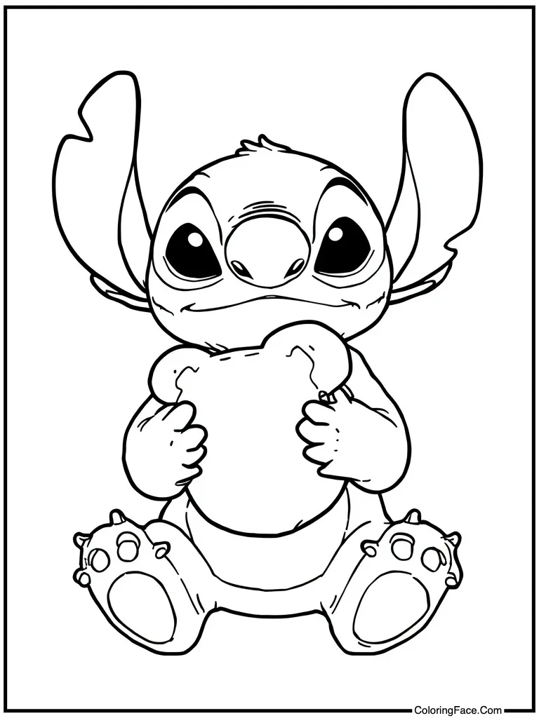 Holding a teddy bear