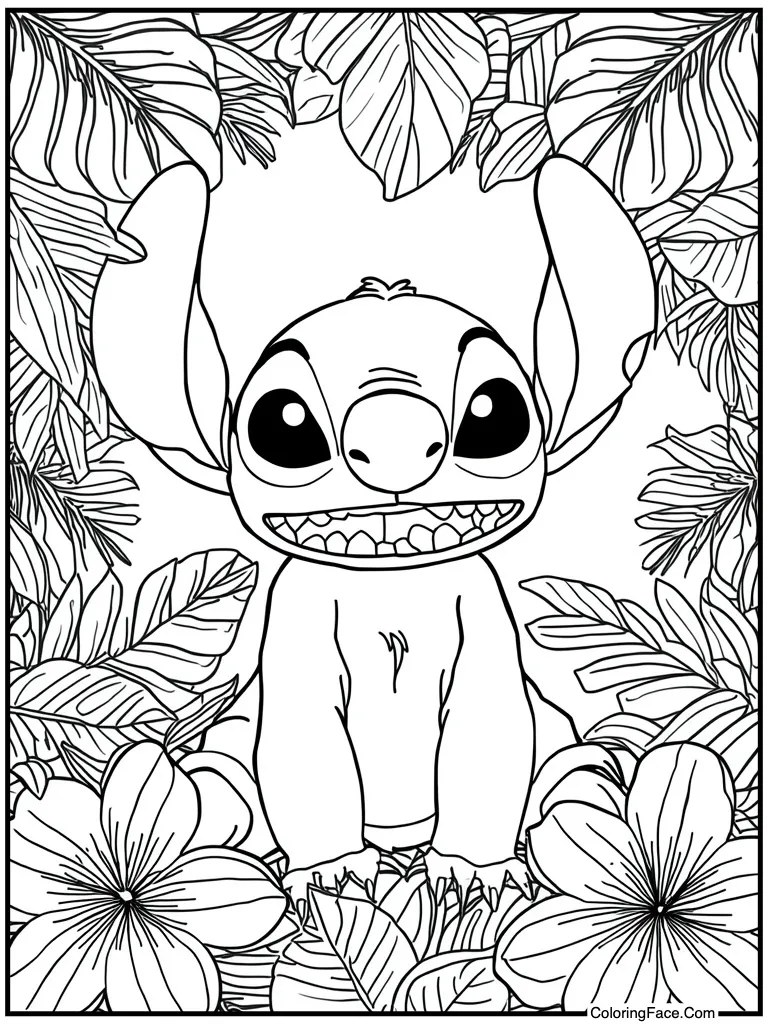 Surrounded by tropical flowers