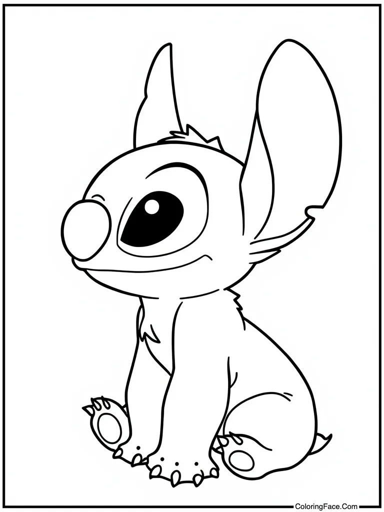 Cute monster profile view