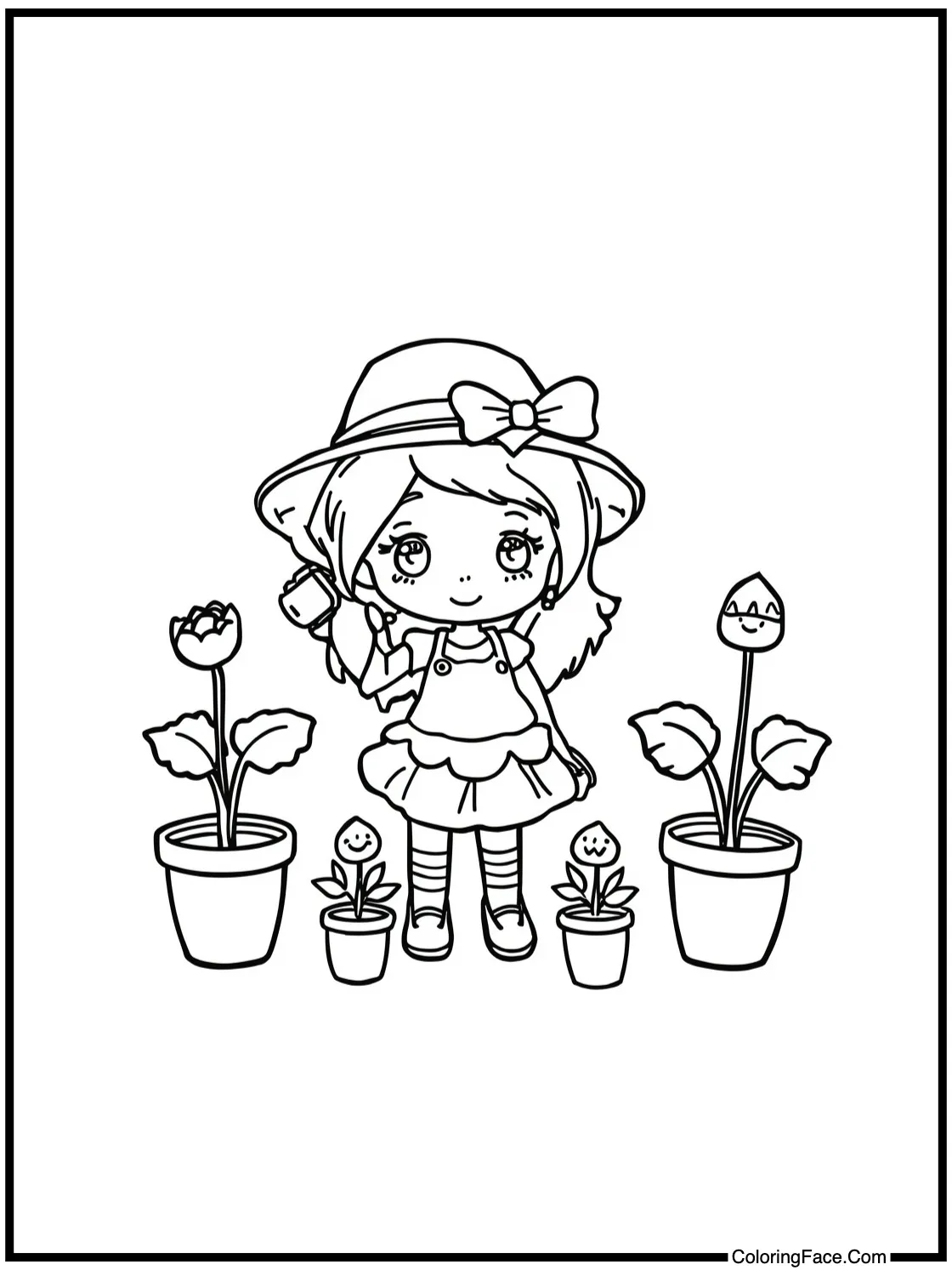 watering plants