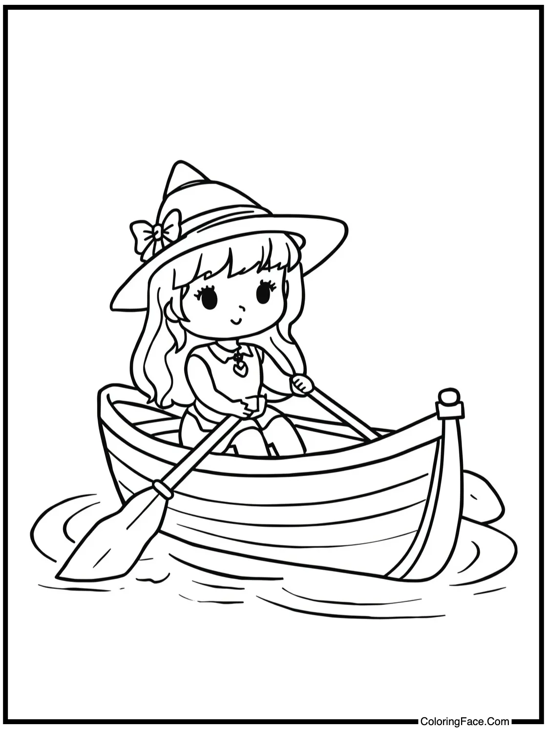 in a rowboat