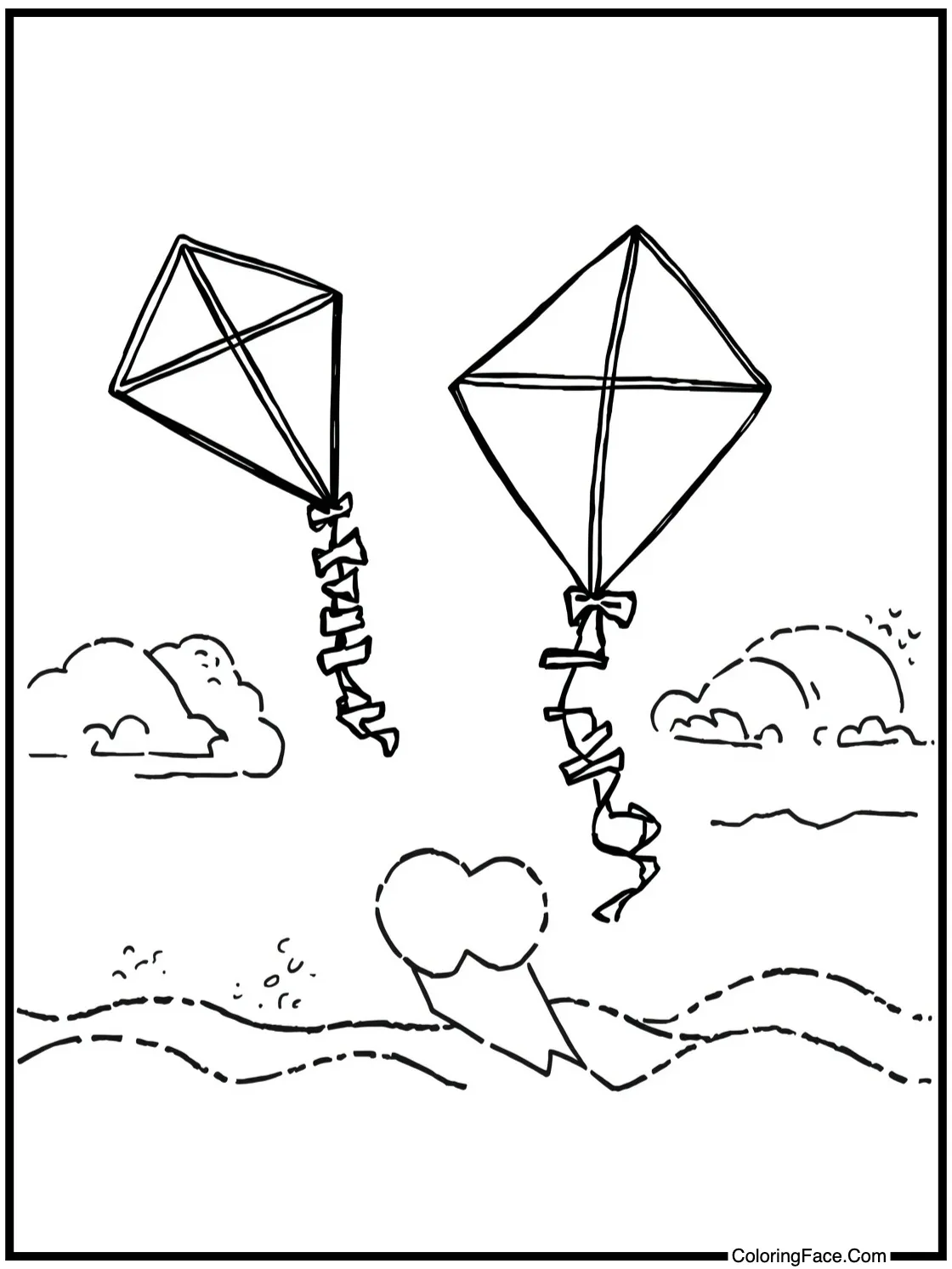 Flying kites