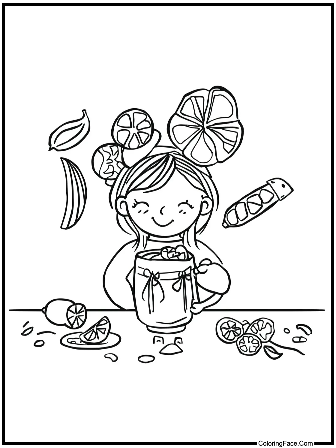 Children making lemonade