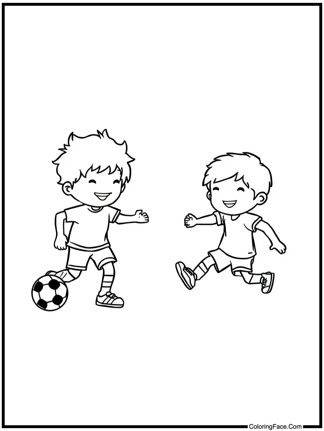 Kids playing soccer