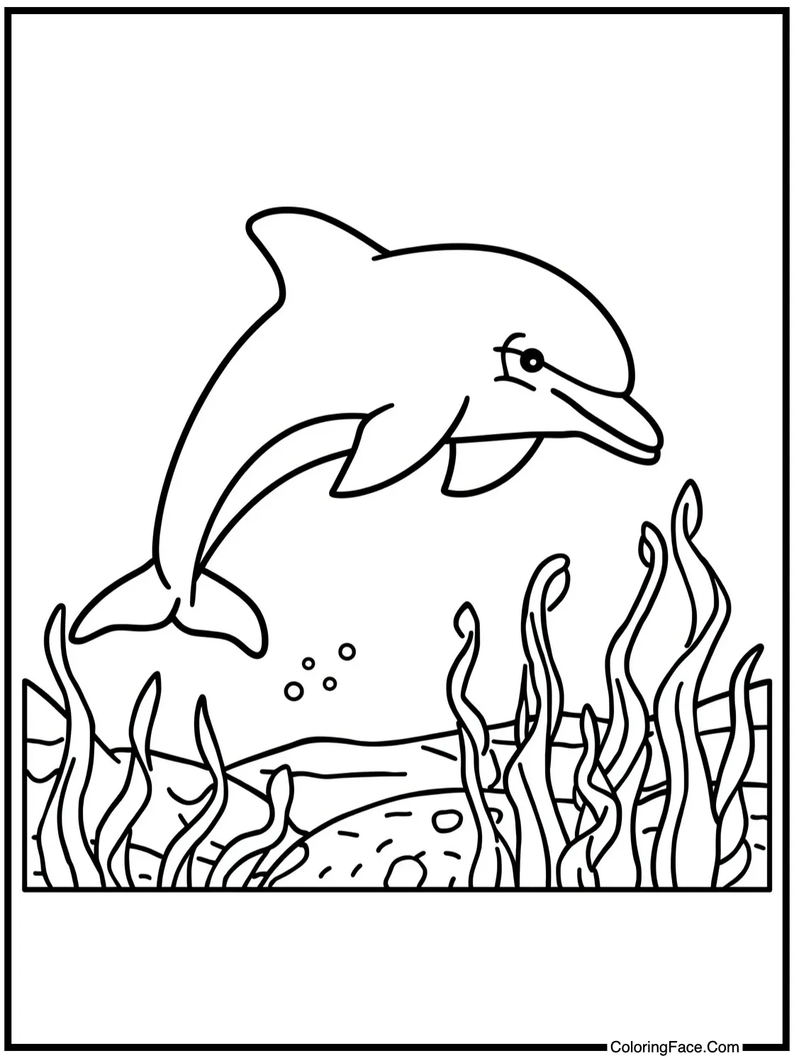 Dolphin leaping ocean