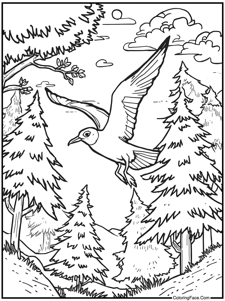 Seagull flying in sky