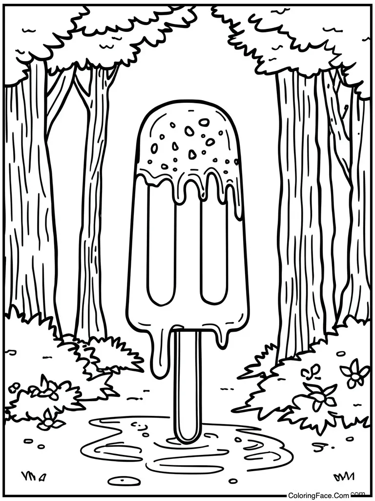 Popsicle dripping sweet juice