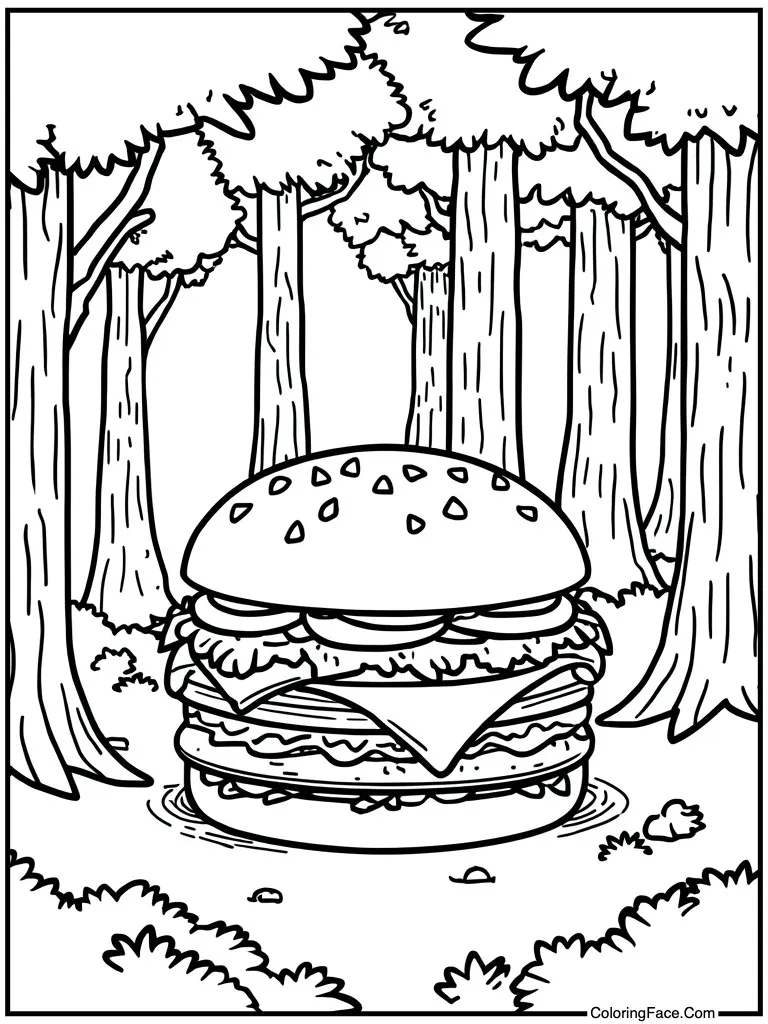 Hamburger with cheese slice