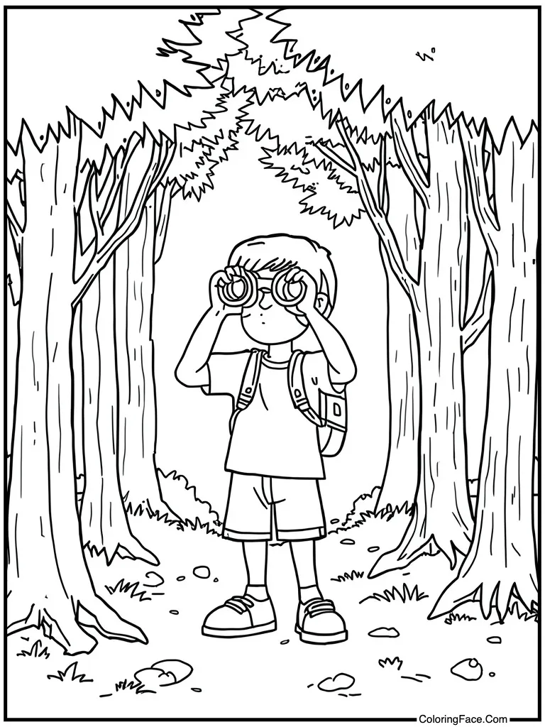 Binoculars looking far away