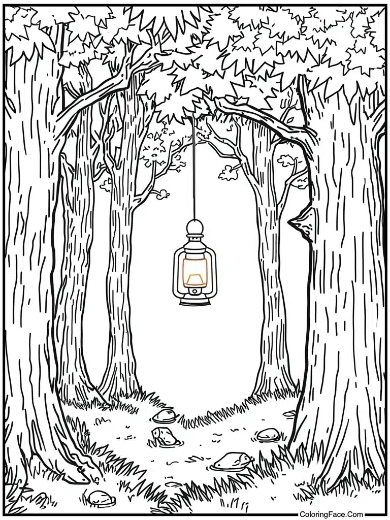 Lantern glowing bright light