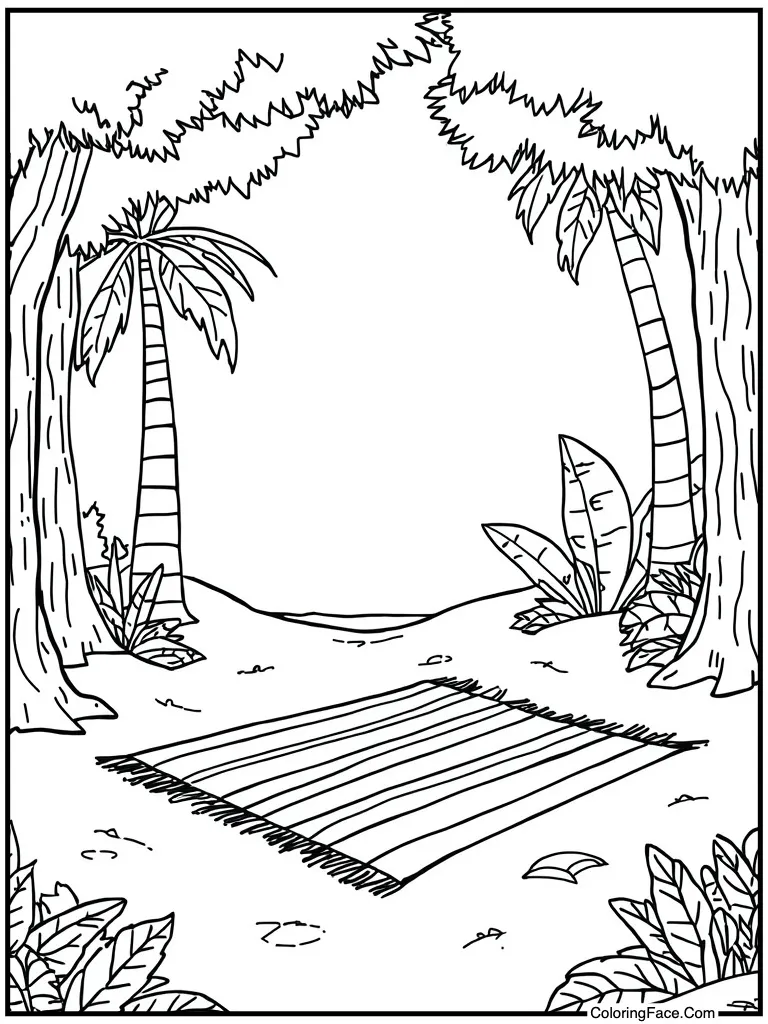 Beach towel spread out