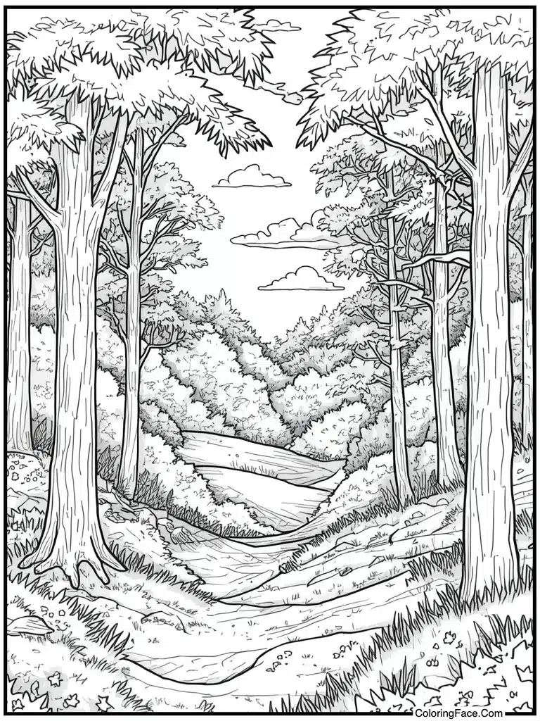 Detailed landscape for adults
