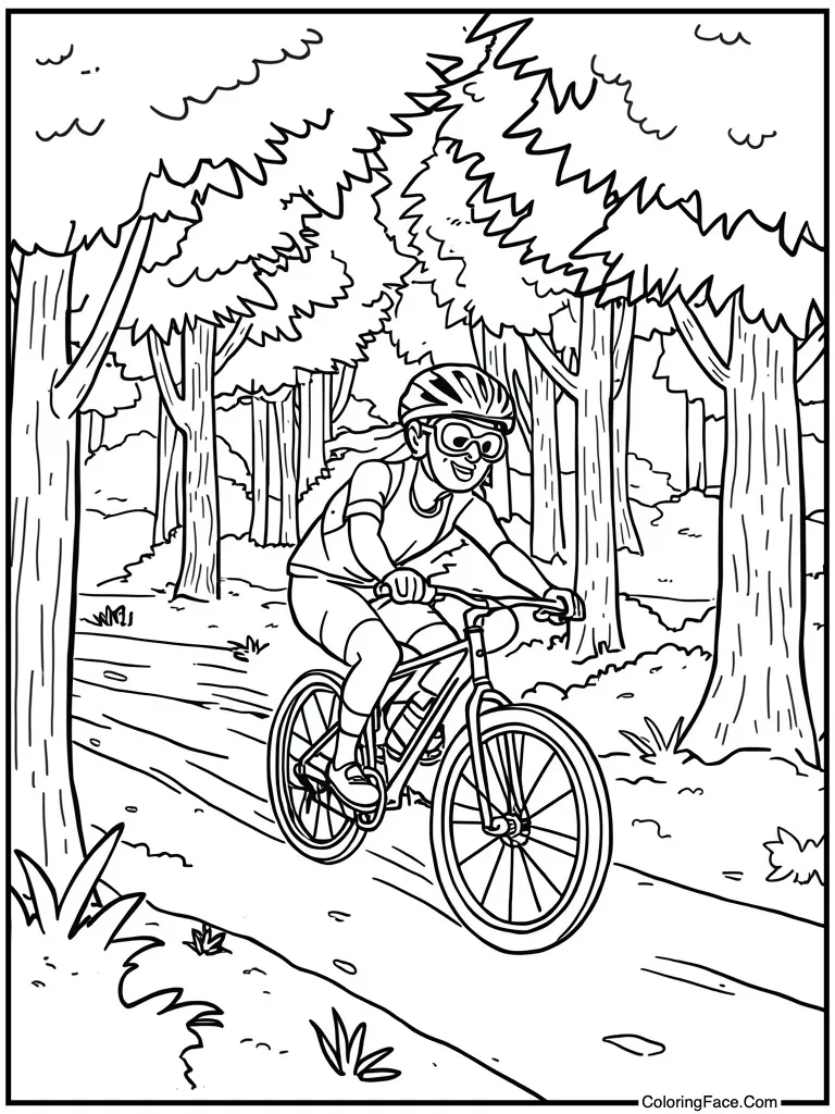 Riding a bicycle fast