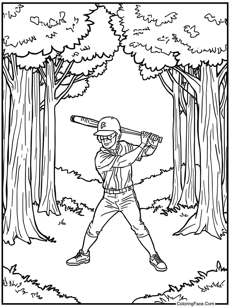 Baseball bat and glove