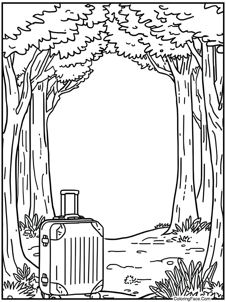 Suitcase packed for travel