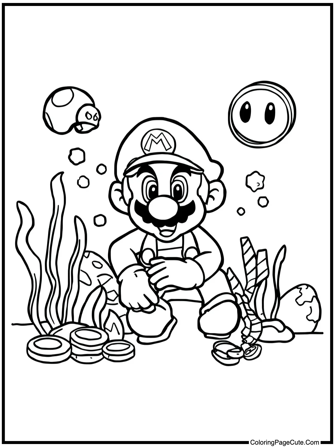 Underwater coin collecting